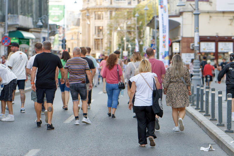 People walking